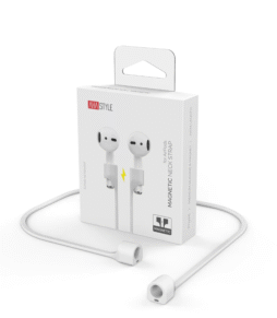 AhaStyle Magnetic Anti-Lost Straps for AirPods - White