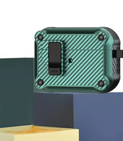 Carbon Fibre AirPods Pro 2 Case - Apple Green