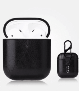 Premium PU Leather AirPods Pro 2 Case - Black