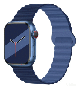 Silicone Magnetic Apple Watch Watchband (42-49mm) - Navy Blue