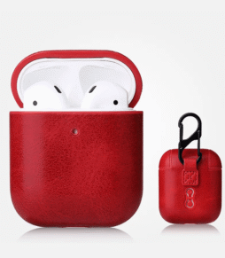 Premium PU Leather AirPods Pro 2 Case - Red