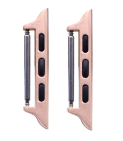 Apple Watch Lug Adapters - 316L Steel (20mm width) - Rose Gold (Pair)